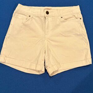 Juicy Couture Stretch Denim Mid Rise White Shorts Size 8